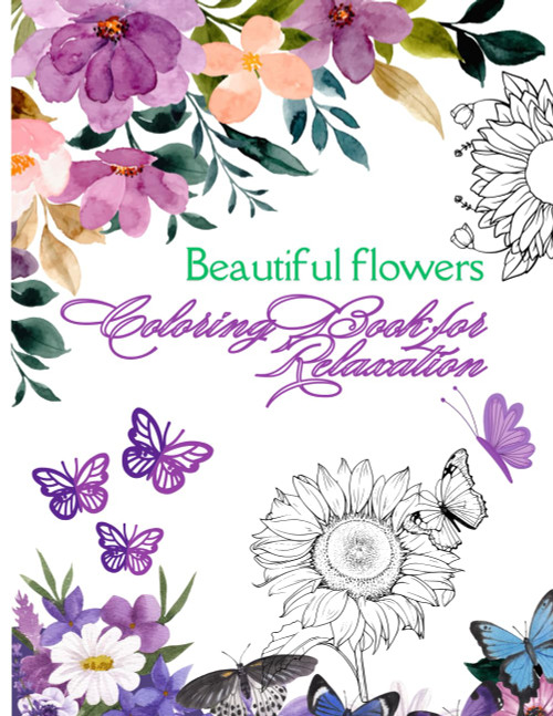 Flowers Coloring Book for Adults and Teens