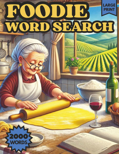 Foodie Word Search For Adults and Seniors