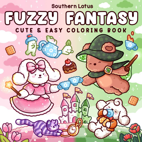 Fuzzy Fantasy: Coloring Book for Adults and Teens Featuring Adorable