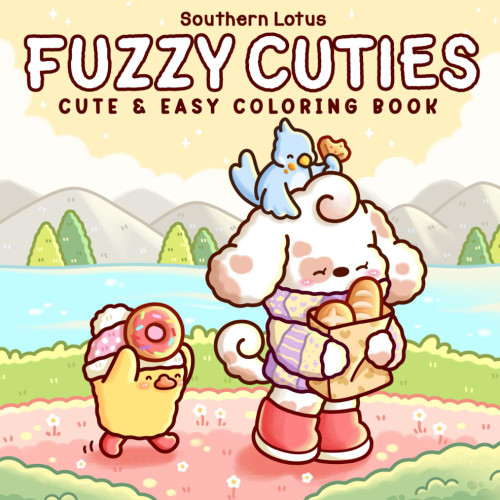 Fuzzy Cuties: Coloring Book for Adults and Teens Featuring Little Fuzzy