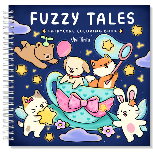 Fuzzy Tales: Fairycore Coloring Book for Adults & Teens Featuring