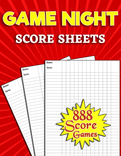 Game Night Score Pads: 130 Large Score Keeping Journal Notebook