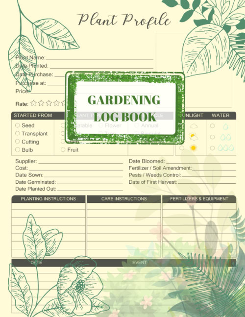 Gardening Log Book: Plant Organizer for Avid Gardeners | Gardening