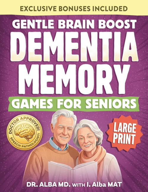 Gentle Brain Boost Dementia Games for Seniors-Easy-Start Large Print