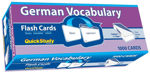 German Vocabulary 1000 Flash Cards: a QuickStudy Tool