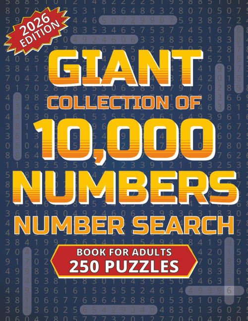 Giant Collection of Number Search Puzzles for Adults: Find 10