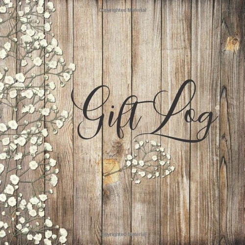 Gift Log: Rustic Wood Floral Design / Gift Record Book / Registry /