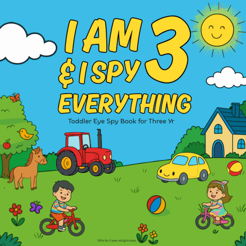 Gifts for 3 Year Old Girls Boys: I Am 3 & I Spy Everything: Toddler Eye