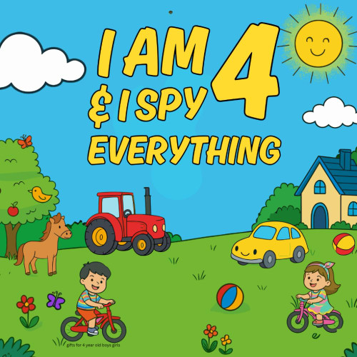 Gifts for 4 Year Old Boys Girls: I Am 4 & I Spy Everything: Toddler Eye