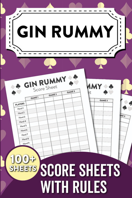 Gin Rummy Score Sheets with Rules