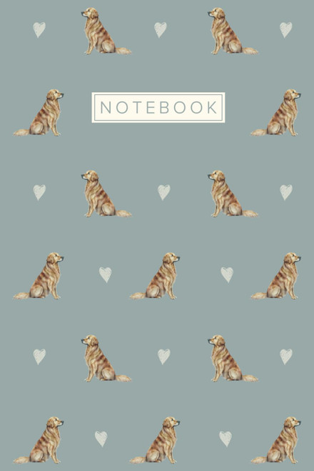 Golden Retriever Notebook: Cute Aesthetic Lined Journal for Golden