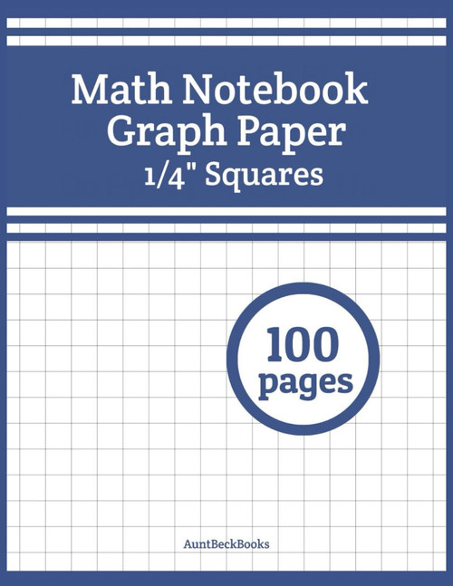 Graph Paper for Multiplication: Math notebook graph paper 1/4" squares
