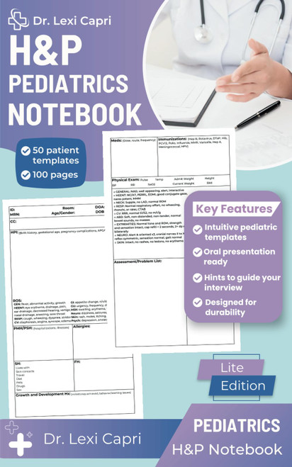 H&P Pediatrics Notebook (Lite Edition) Essential Medical History and