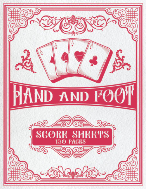 Hand and Foot Score Sheets Pad with Rules