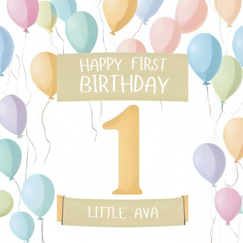 Happy First Birthday, Little Ava