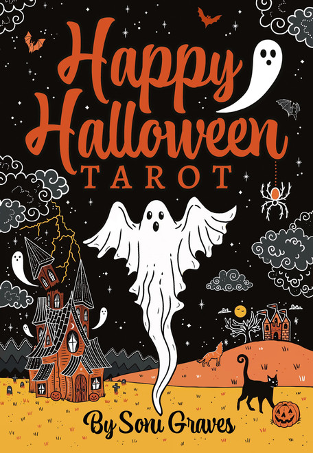 Happy Halloween Tarot: 78 Spooky Tarot Cards with Gray Edges