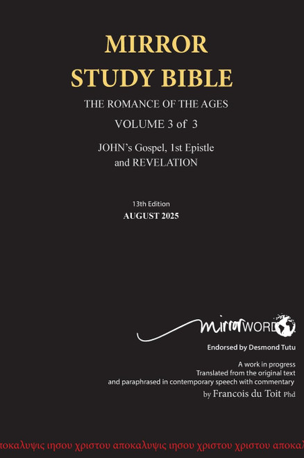 HARDBACK 13th Edition AUGUST 2025 MIRROR STUDY BIBLE 500p VOLUME 3 OF 3