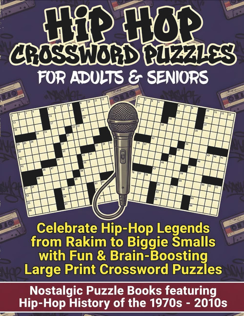 Hip Hop Crossword Puzzle: Large Print Rap Puzzle Book for Adults &