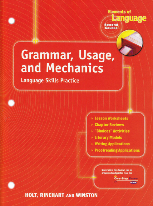 Holt Elements of Language: Grammar, Usage and Mechanics Language Skills