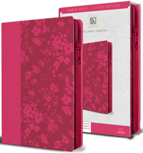 Holy Bible – Large Print, Imitation Leather, Red Letter, Zipper (KJV)