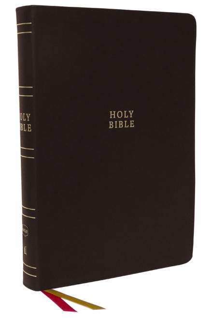 Holy Bible – Super Giant Print, Bonded Leather, Brown, Red Letter,