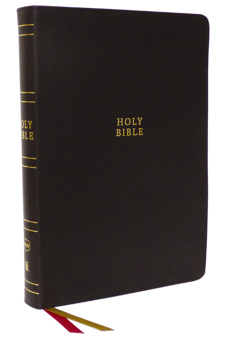 Holy Bible – Super Giant Print, Bonded Leather, Brown, Thumb-Indexed, Red