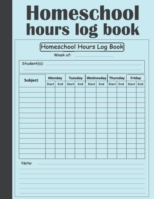 Homeschool hours log book: A 2-Year daily record keeping journal to keep