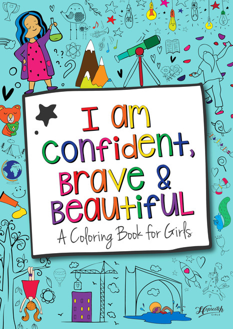 Hopscotch Girls I Am Confident Brave & Beautiful Inspirational Coloring