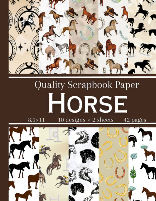 Horse Scrapbook Paper: Western Themed Craft Paper Pad Supplies