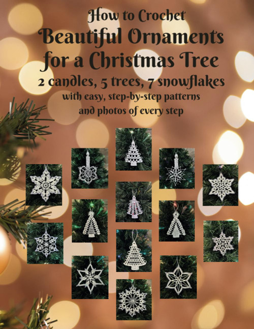 How to Crochet Beatiful Christmas Tree Ornaments Two Candles Five Trees