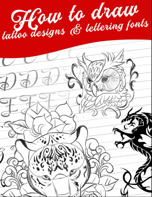 How To Draw Tattoo Designs & Lettering Fonts