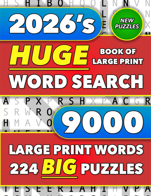 Huge Book of Large Print Word Search: 9000 Words