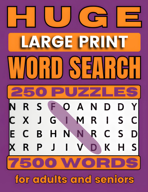 Huge Word Search Book XL: 250 Themed Large Print Puzzles for Adults and