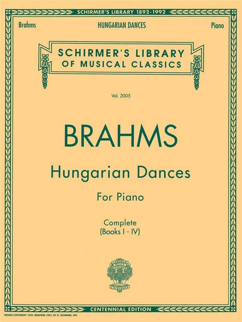 Hungarian Dances: Schirmer Library of Classics Volume 2005 Piano Solo