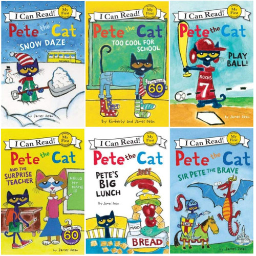 I Can Read Pete the Cat Beginning Reading Six Book Set