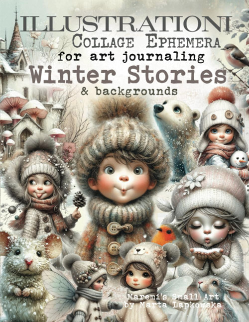 ILLUSTRATIONI Collage Ephemera for art journaling WINTER STORIES &