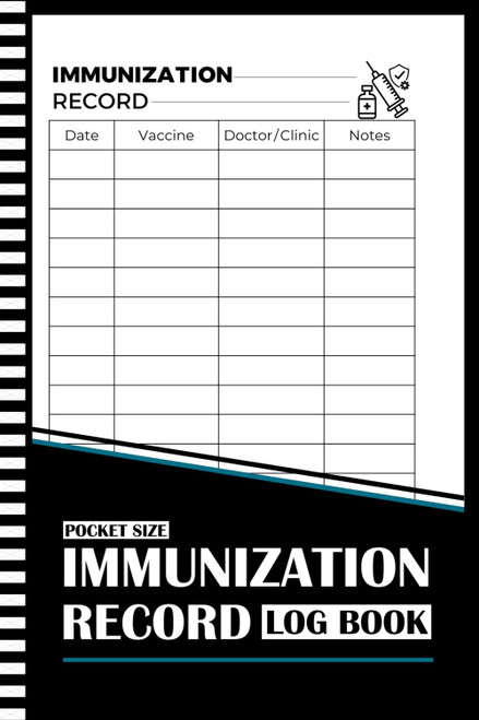 Immunization Record Log Book Pocket Size