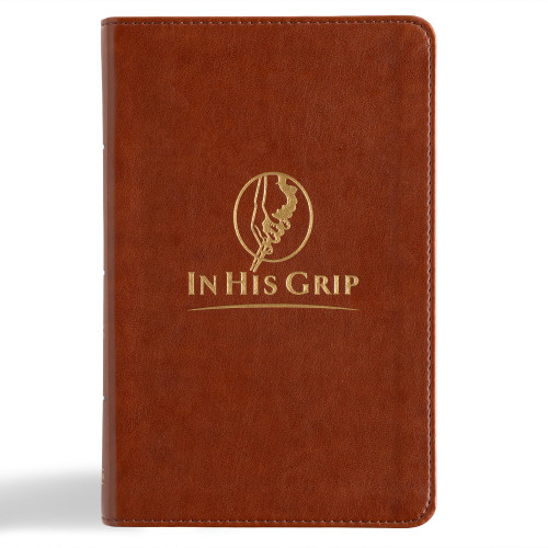 In His Grip Golfer's Bible, Brown – LeatherTouch, Red Letter