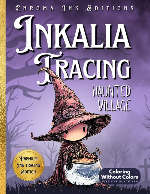 Inkalia Tracing Haunted Village: Cute Creature Bestie Hunt – No Colors Needed