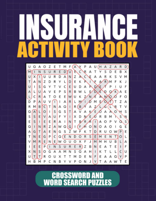 Insurance Activity Book - Crossword and Word Search Puzzles