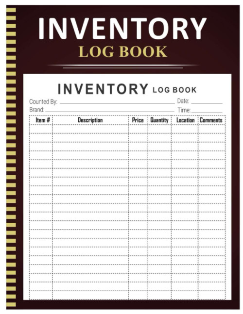 Inventory Log Book: Simple Inventory Log Notebook For Small Business and