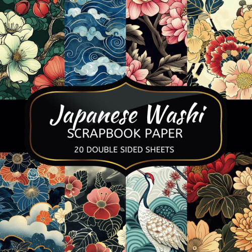 Japanese Washi Scrapbook Paper: 20 Sheets Double Sided Color