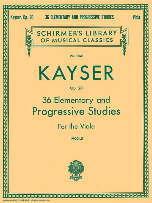 Kayser - 36 Elementary and Progressive Studies for Viola