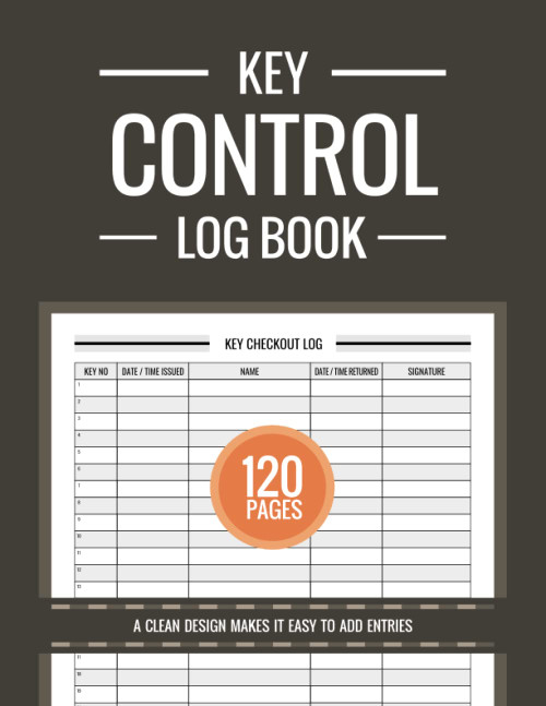 Key Control Log Book, Key Register Log Book, Key Log Book