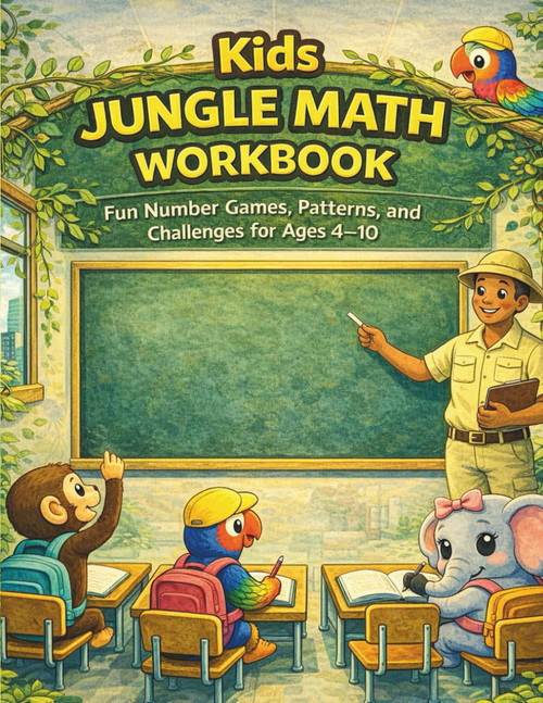 Kids Jungle Math Workbook