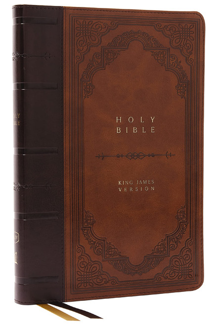 KJV Holy Bible – Giant Print, Leathersoft, Brown, Red Letter