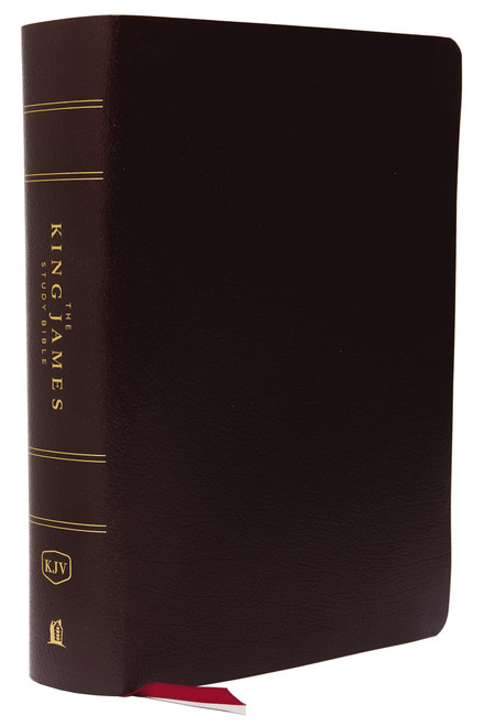 KJV, The King James Study Bible, Bonded Leather, Burgundy, Thumb Indexed,