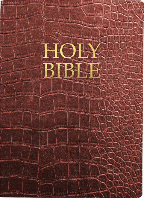 KJVER Holy Bible – Large Print, Bonded Leather, Burgundy, Red Letter