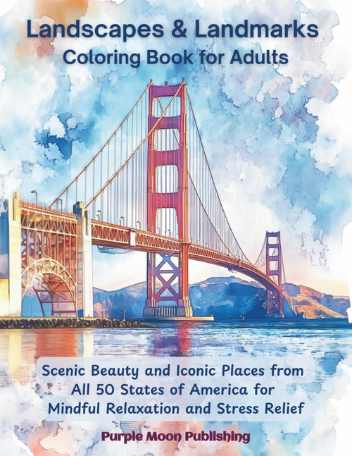 Landscapes & Landmarks Coloring Book for Adults