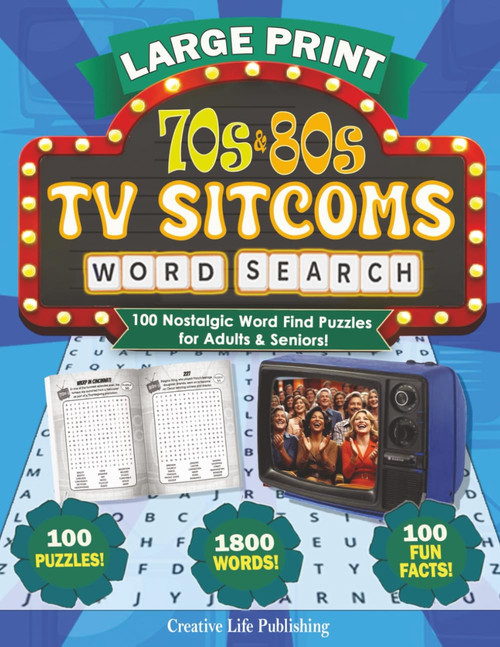 Large Print 70s & 80s TV Sitcoms Word Search